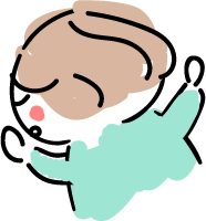 うつ伏せで寝ている